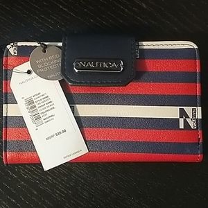 NWT Nautica Red White and Blue Wallet
